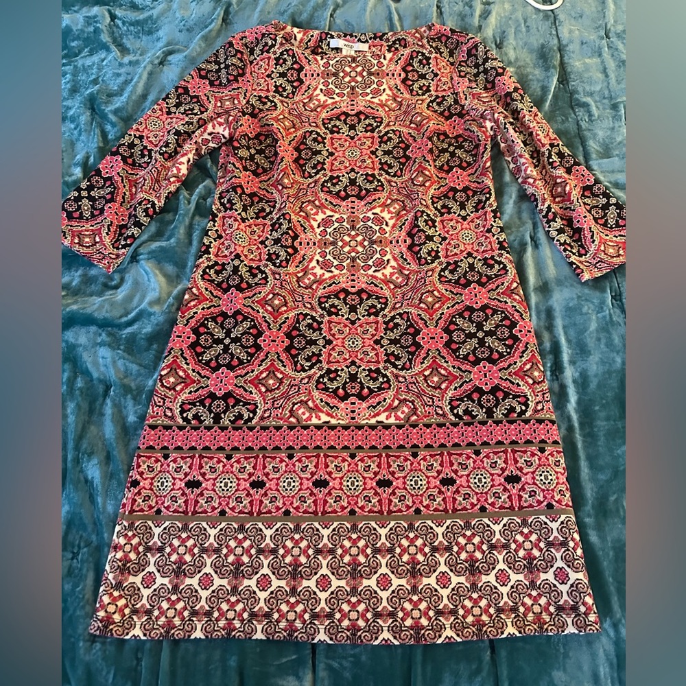 Worn once! Wisp Pink Karis Ponte A-Line Dress - Size 8